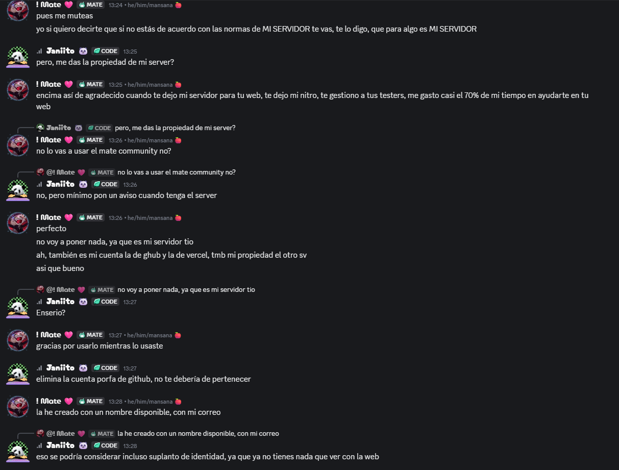 Captura 2: Afirmación sobre cuentas de GitHub y Vercel
