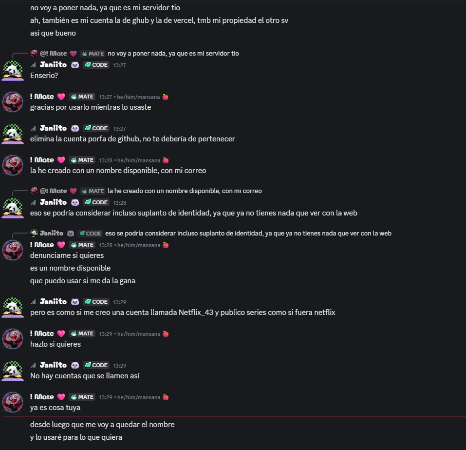 Captura 3: Mensaje denunciame si quieres