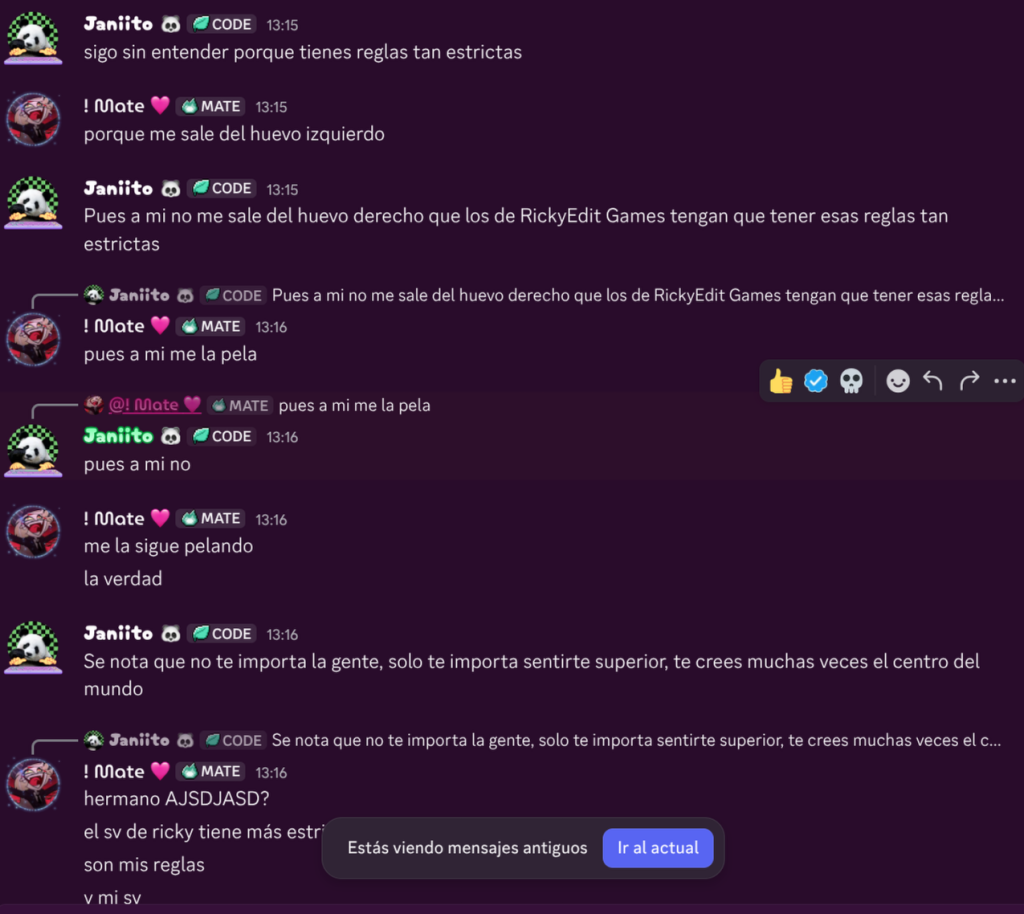 Captura de chat 1: Respuesta en chat